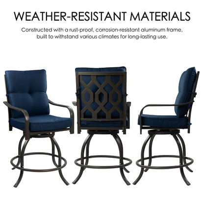 Kozyard Isabella Set di sgabelli da bar/sedie girevoli alti