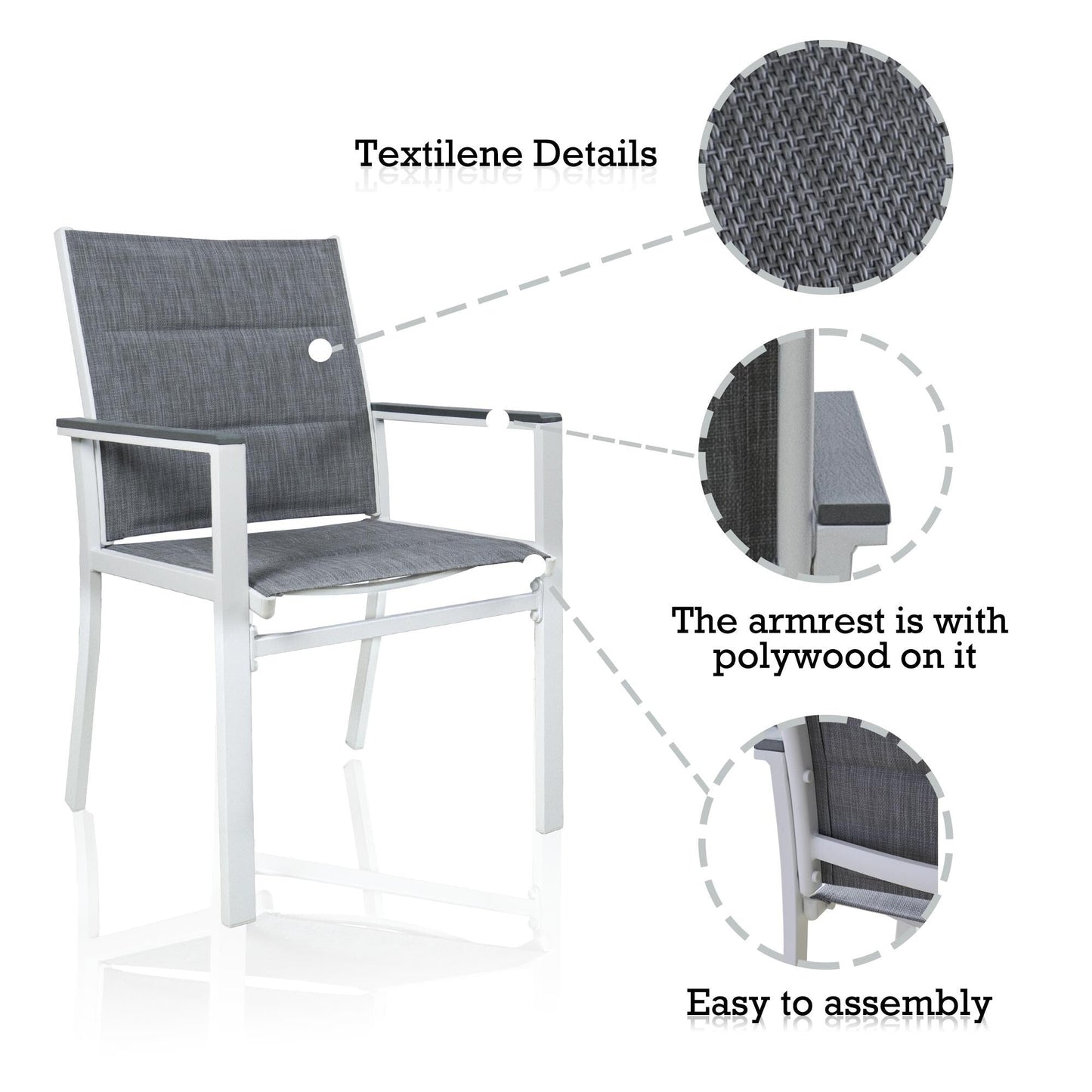 Sedia da pranzo per esterni Kozyard Villa (set da 2)