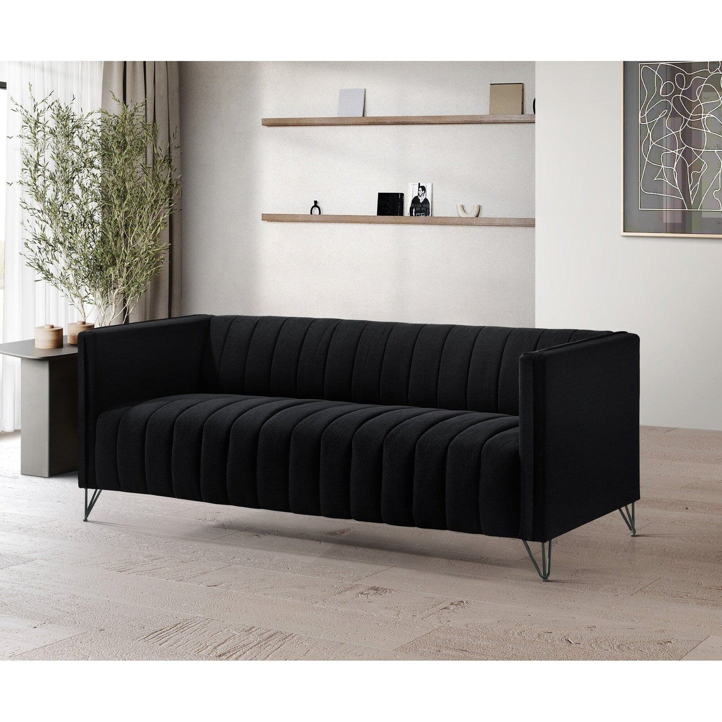 Set da soggiorno con braccioli quadrati Clayfell Kurtis