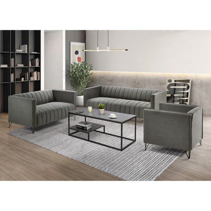 Set da soggiorno con braccioli quadrati Clayfell Kurtis