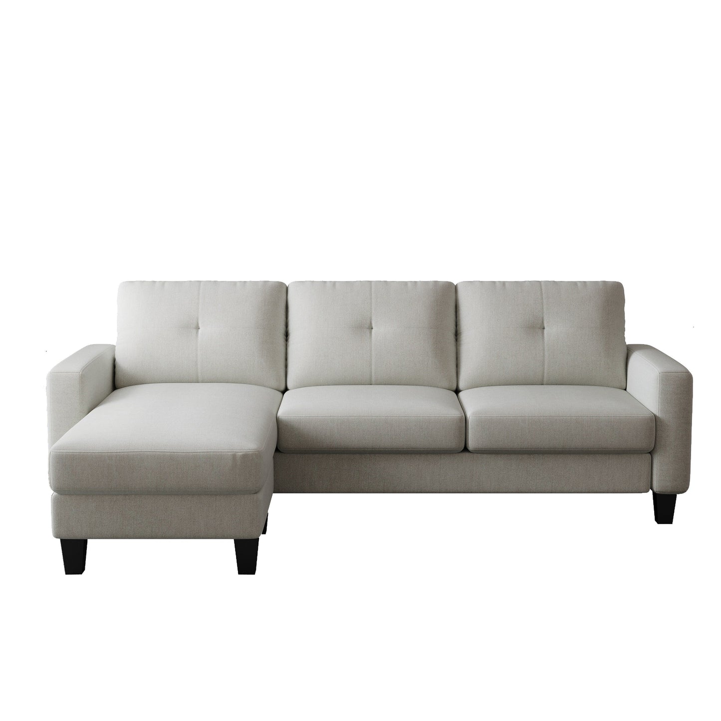 Divano a L per piccoli spazi - Divano angolare con pouf