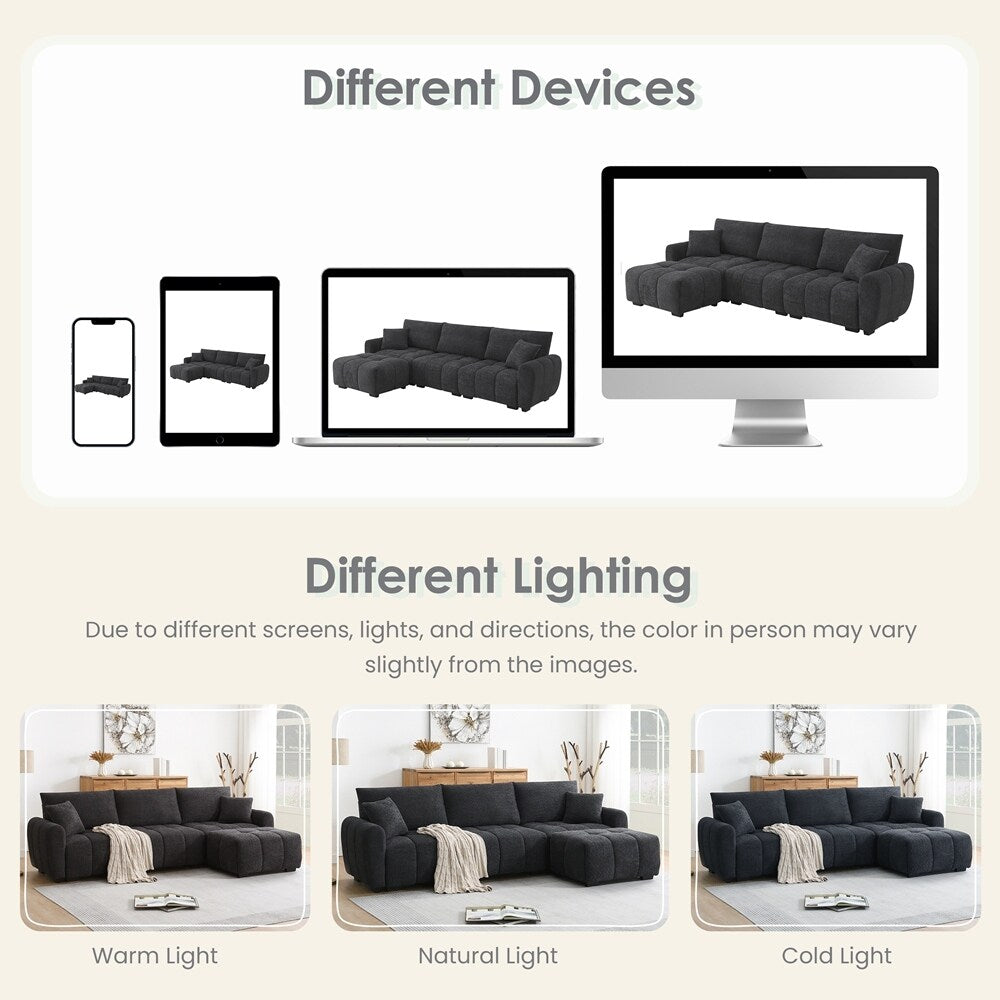 Forma a L con seduta extra-large