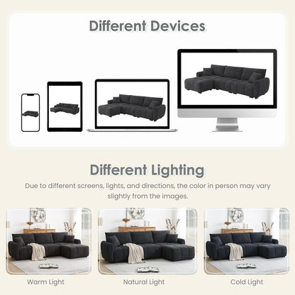 Forma a L con seduta extra-large