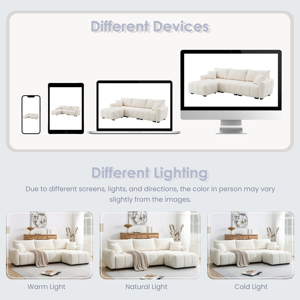 Forma a L con seduta extra-large