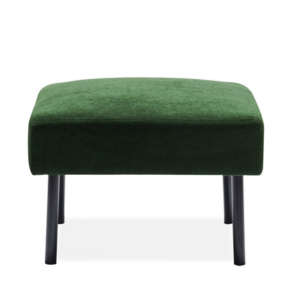 Divano a 2 posti a L con pouf, divano moderno in tessuto di poliestere, comodi divani piccoli per piccoli spazi