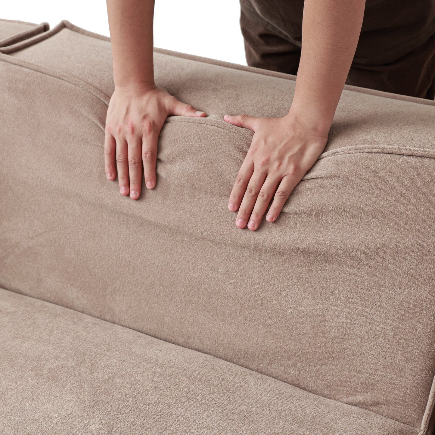 Divano componibile a forma di L, 118 divani modulari in velluto a coste con chaise longue reversibile