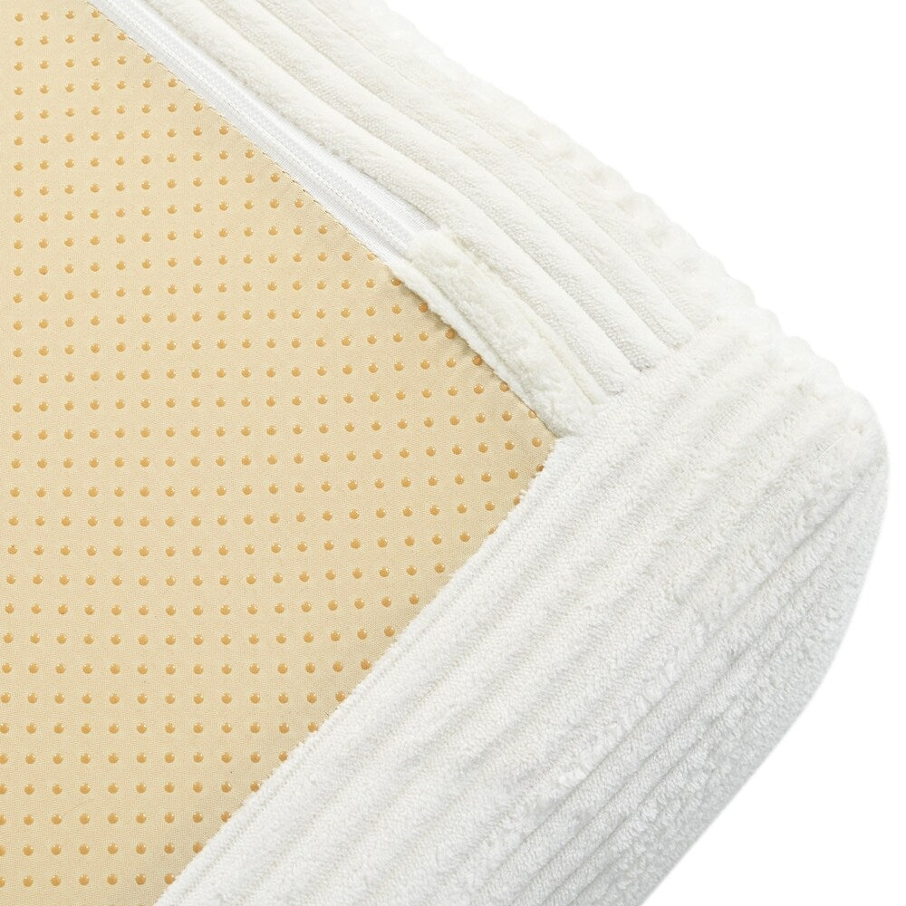 Divano letto modulare a L in velluto a coste