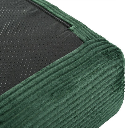 Divano letto modulare a L in velluto a coste