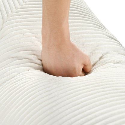 Divano letto modulare a L in velluto a coste