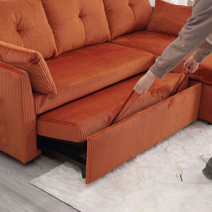 Il divano con seduta contenitore a L si ripiega in una poltrona reclinabile