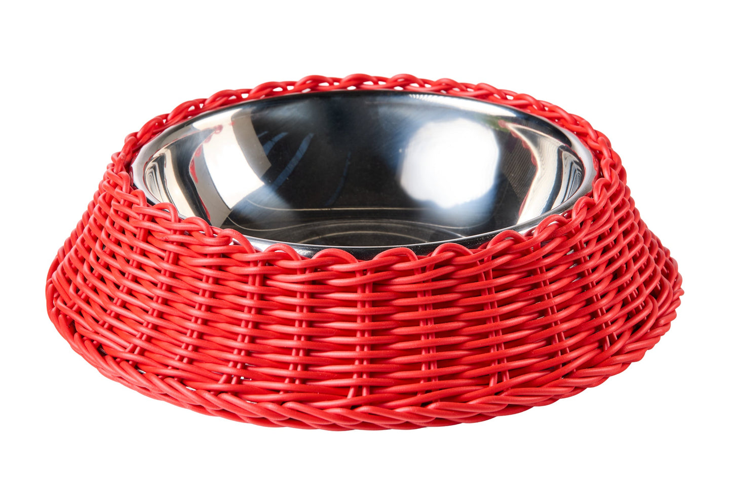 Bob - Ciotola Pet Intreccio Polirattan Rosso
