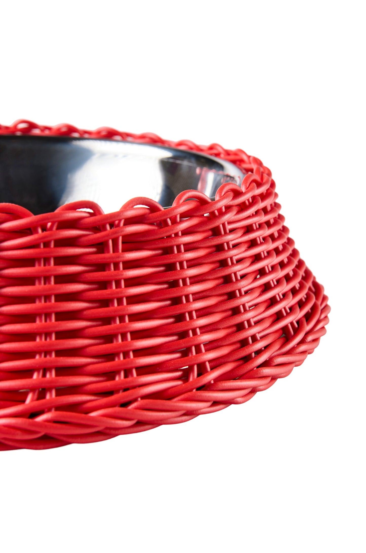 Bob - Ciotola Pet Intreccio Polirattan Rosso