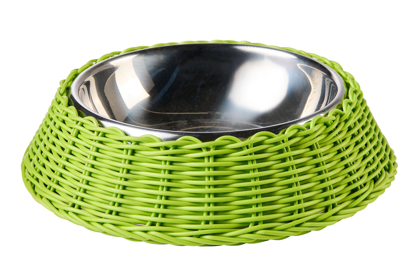 Bob - Ciotola Pet Intreccio Polirattan Verde