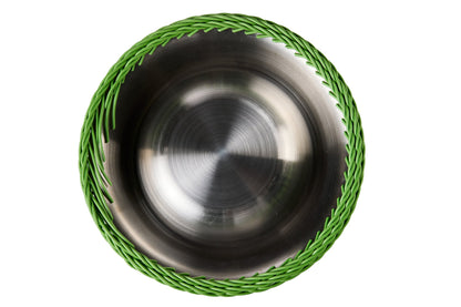 Bob - Ciotola Pet Intreccio Polirattan Verde Scuro