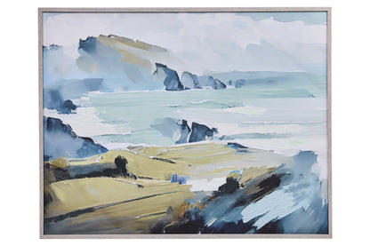 Galleria - Tela Dipinta Scogliera Sul Mare