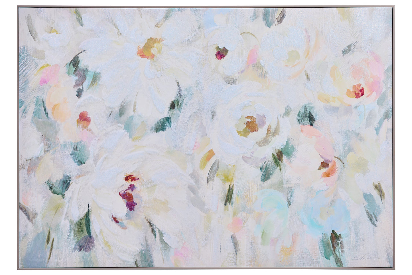 Galleria - Tela Dipinta Fiori Astratti