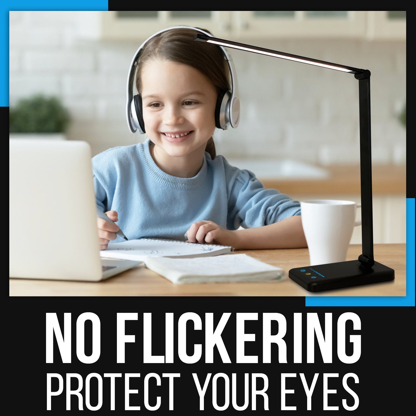 Lampada da scrivania a LED con porta di ricarica USB, interruttore dimmer per luce al tatto con temperatura del colore della luce regolabile automaticamente