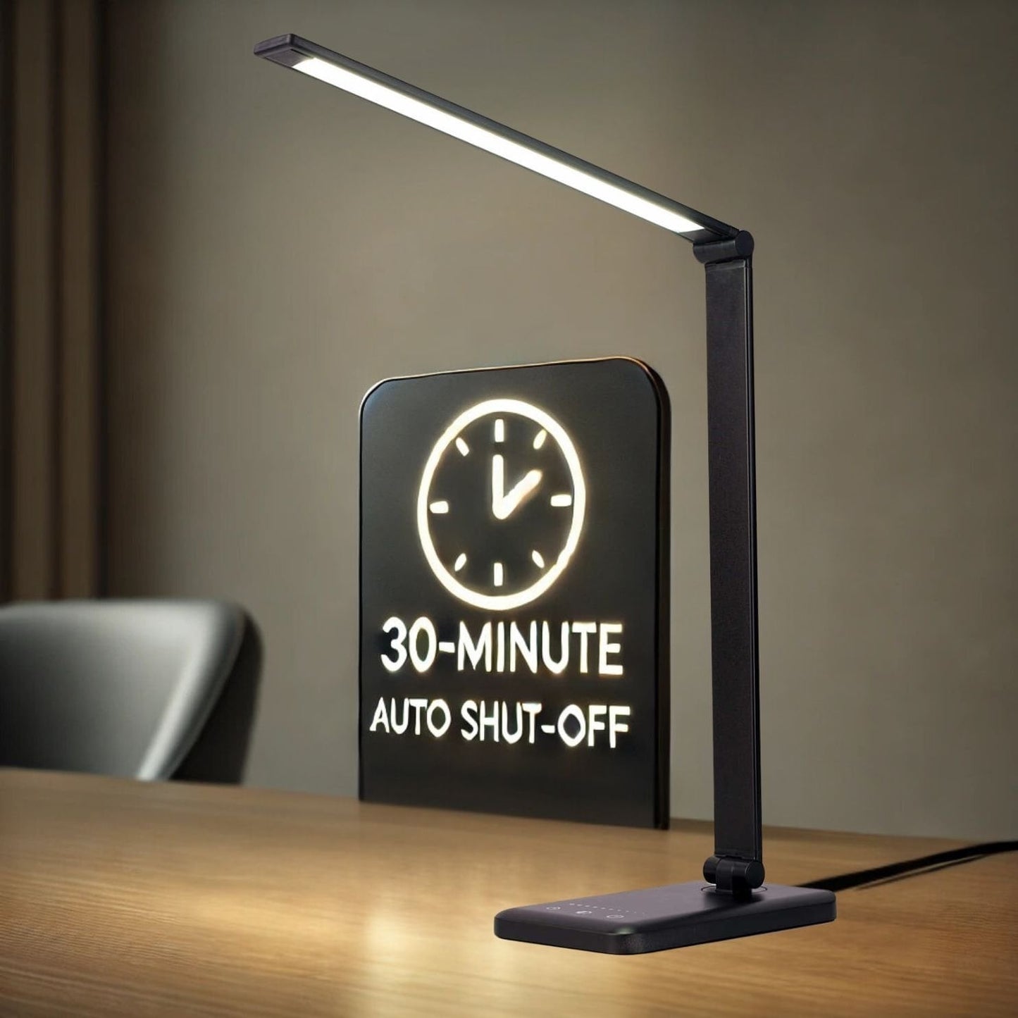 Lampada da scrivania a LED con porta di ricarica USB, interruttore dimmer per luce al tatto con temperatura del colore della luce regolabile automaticamente