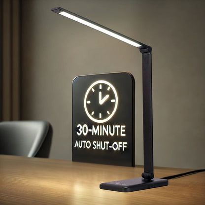 Lampada da scrivania a LED con porta di ricarica USB, interruttore dimmer per luce al tatto con temperatura del colore della luce regolabile automaticamente