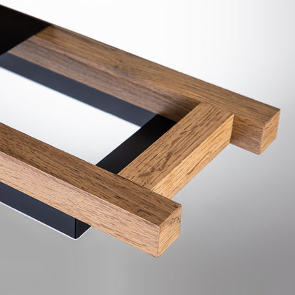 Lampada da soffitto semi-incassata a LED rettangolare in legno integrata per corridoio e ingresso