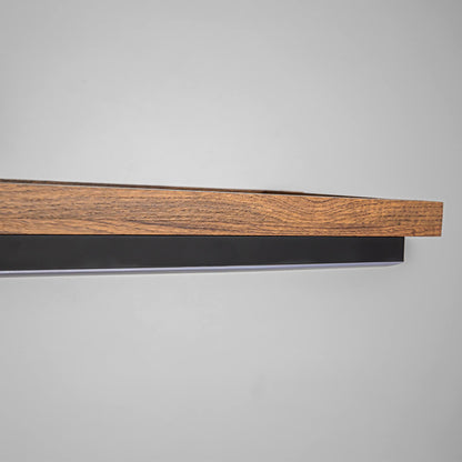 Lampada da soffitto semi-incassata a LED rettangolare in legno integrata per corridoio e ingresso