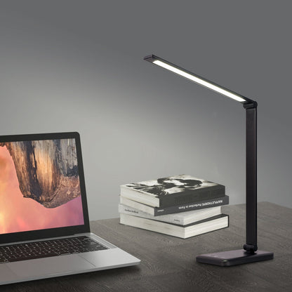 Lampada da scrivania a LED con porta di ricarica USB, interruttore dimmer per luce al tatto con temperatura del colore della luce regolabile automaticamente