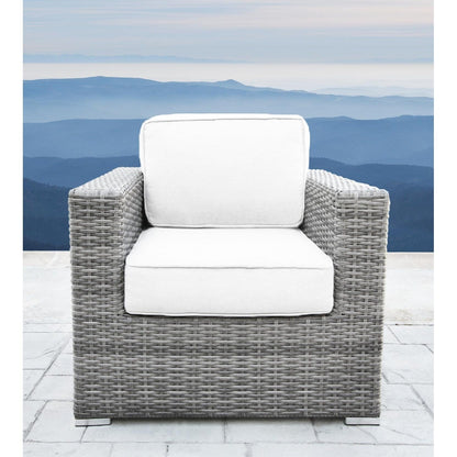 Gruppo di sedute componibili LSI in rattan Sunbrella da 7 pezzi con cuscini