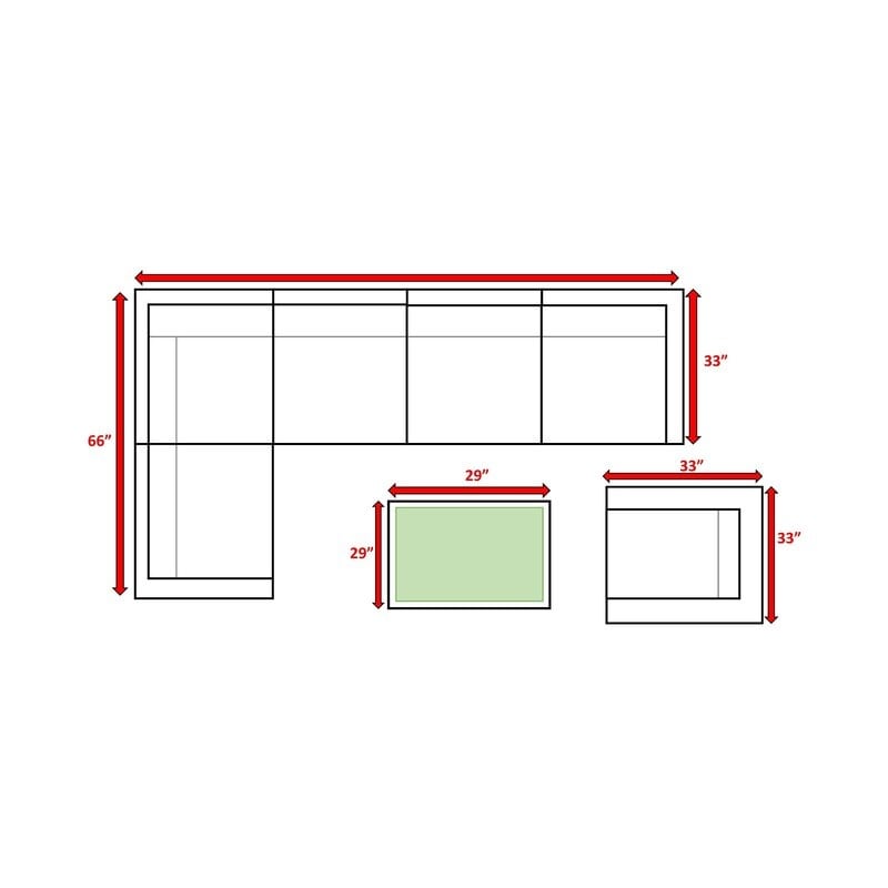 Gruppo di sedute componibili LSI in rattan Sunbrella da 7 pezzi con cuscini