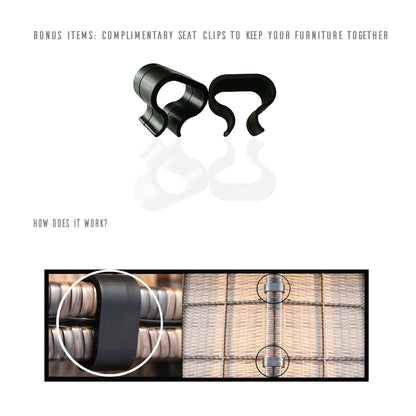 Set di divani da esterno di qualità resort LSI Verona Wicker da 5 pezzi