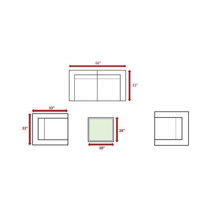 Set di divani da esterno di qualità resort LSI Verona Wicker da 5 pezzi