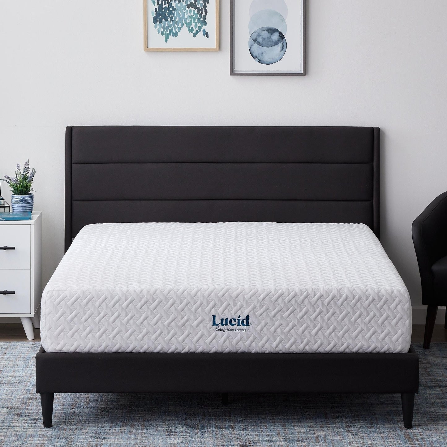 Materasso in memory foam Lucid Plush Gel da 12 pollici