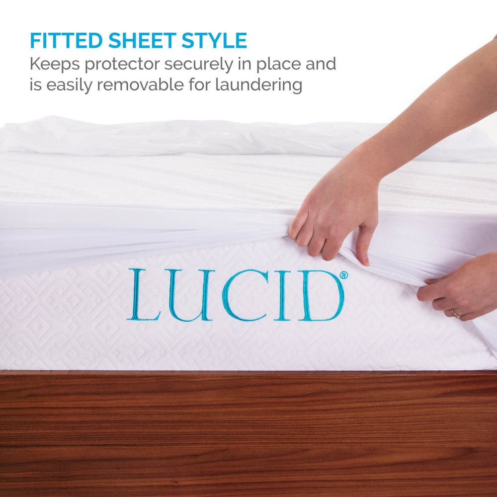 Materasso in memory foam Lucid da 5 pollici con protezione impermeabile