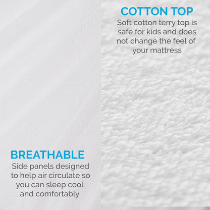 Materasso in memory foam Lucid da 5 pollici con protezione impermeabile