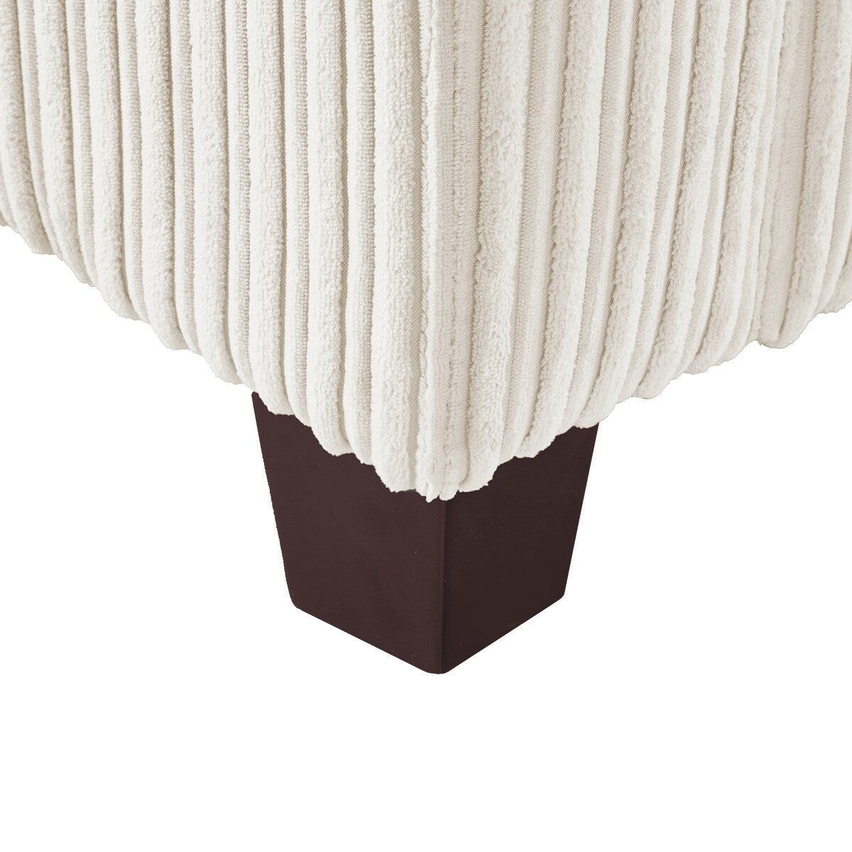 Divano moderno a 3 posti in velluto a coste LUE BONA 81, divano rettangolare imbottito in poliestere con base in legno per soggiorno