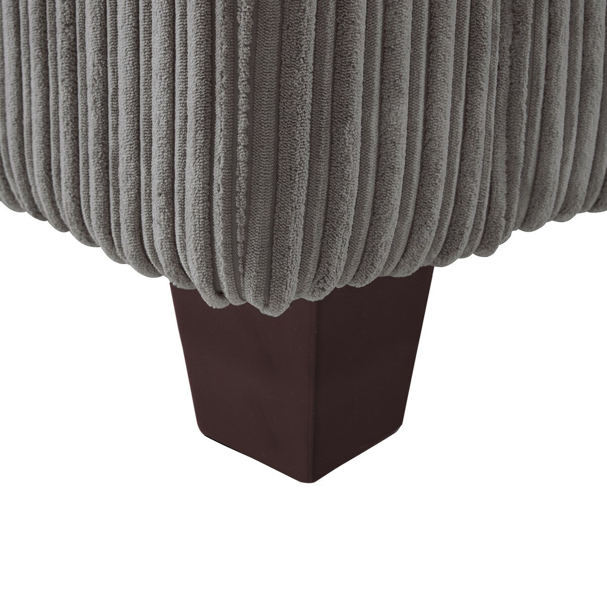 Divano moderno a 3 posti in velluto a coste LUE BONA 81, divano rettangolare imbottito in poliestere con base in legno per soggiorno