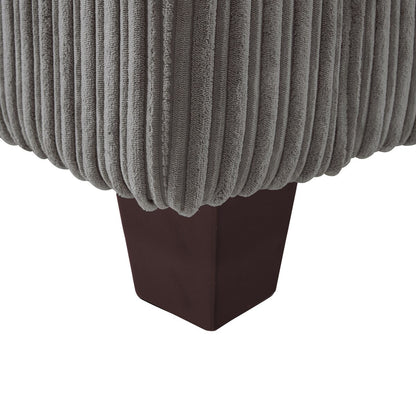 Divano moderno a 3 posti in velluto a coste LUE BONA 81, divano rettangolare imbottito in poliestere con base in legno per soggiorno