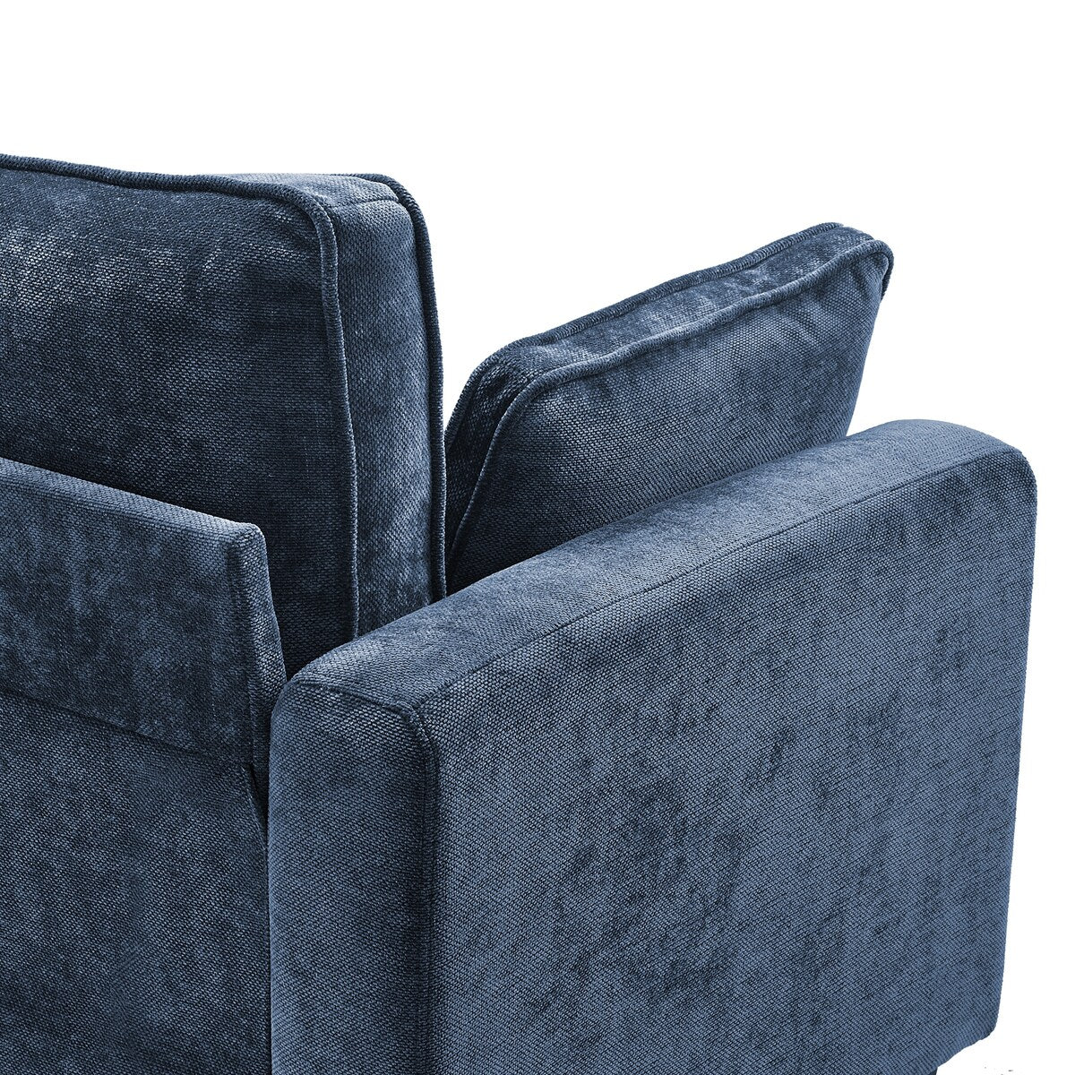 Divano moderno a 3 posti in velluto a coste LUE BONA 81, divano rettangolare imbottito in poliestere con base in legno per soggiorno