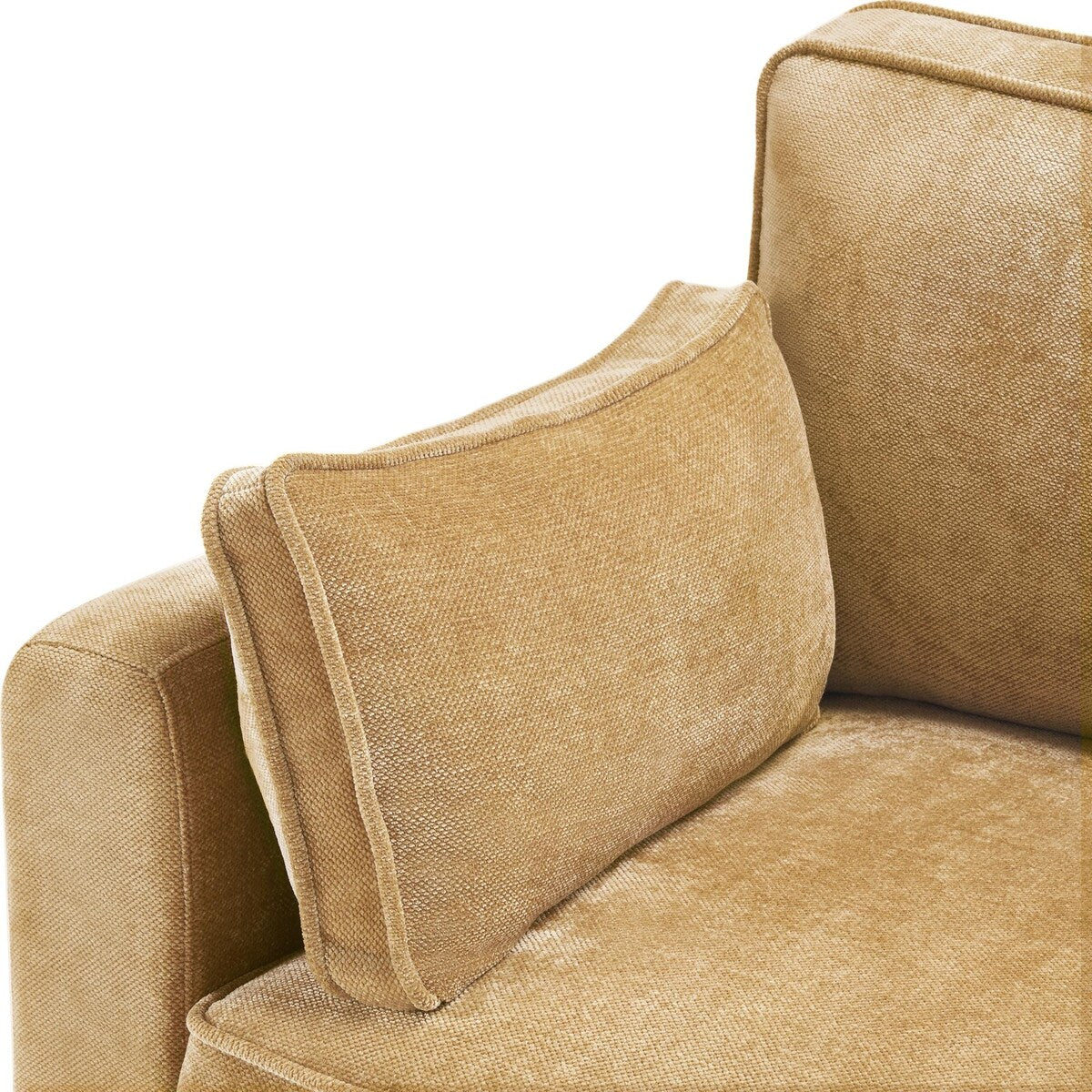 Divano moderno a 3 posti in velluto a coste LUE BONA 81, divano rettangolare imbottito in poliestere con base in legno per soggiorno