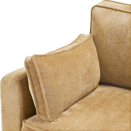 Divano moderno a 3 posti in velluto a coste LUE BONA 81, divano rettangolare imbottito in poliestere con base in legno per soggiorno