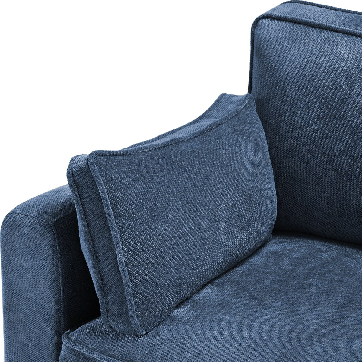 Divano moderno a 3 posti in velluto a coste LUE BONA 81, divano rettangolare imbottito in poliestere con base in legno per soggiorno