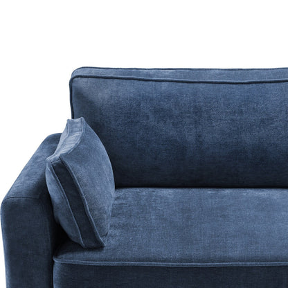 Divano moderno a 3 posti in velluto a coste LUE BONA 81, divano rettangolare imbottito in poliestere con base in legno per soggiorno