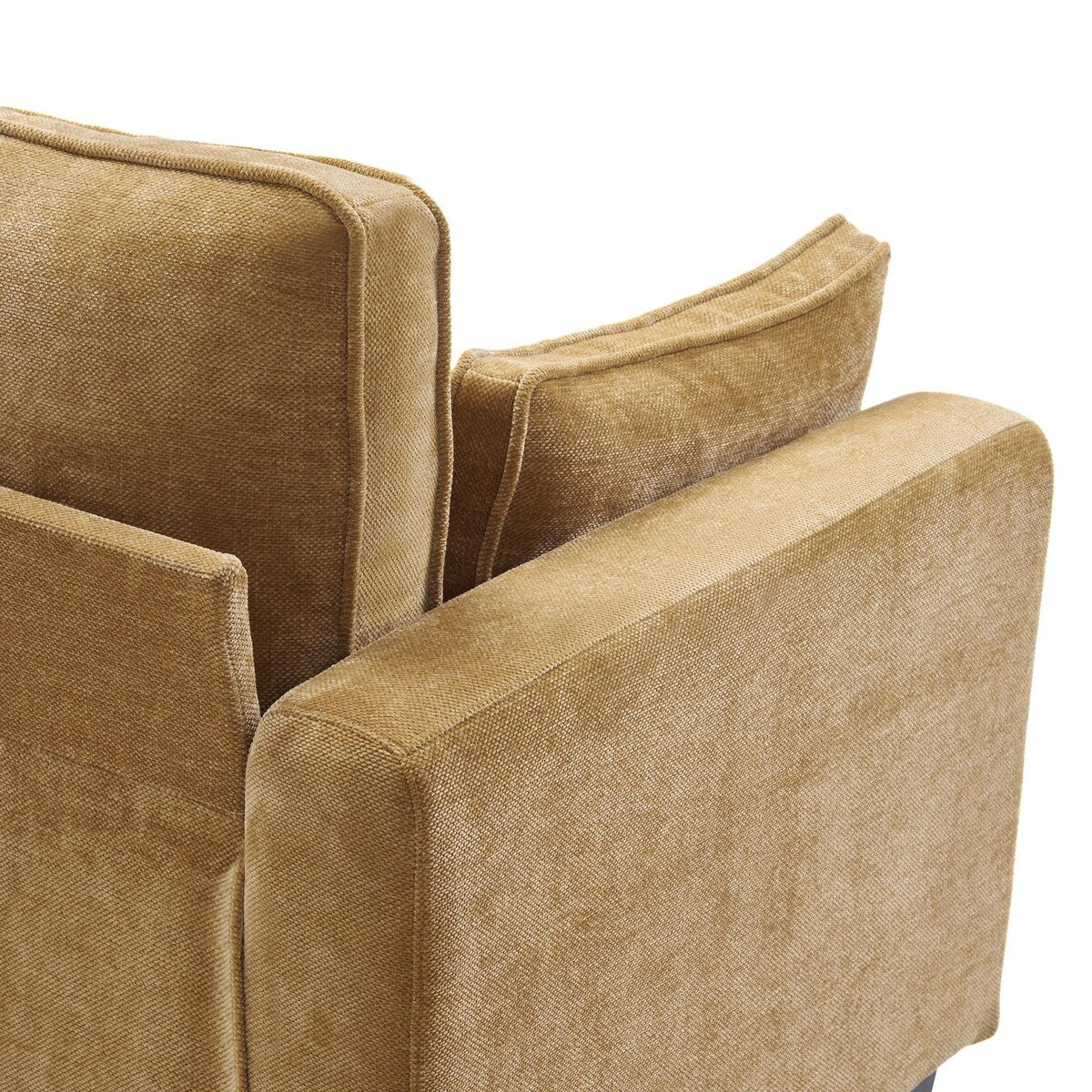 Divano moderno a 3 posti in velluto a coste LUE BONA 81, divano rettangolare imbottito in poliestere con base in legno per soggiorno