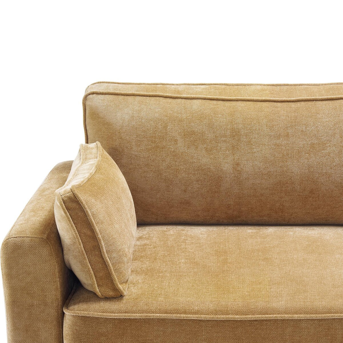 Divano moderno a 3 posti in velluto a coste LUE BONA 81, divano rettangolare imbottito in poliestere con base in legno per soggiorno