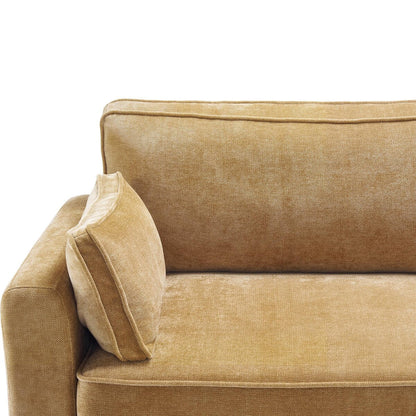 Divano moderno a 3 posti in velluto a coste LUE BONA 81, divano rettangolare imbottito in poliestere con base in legno per soggiorno