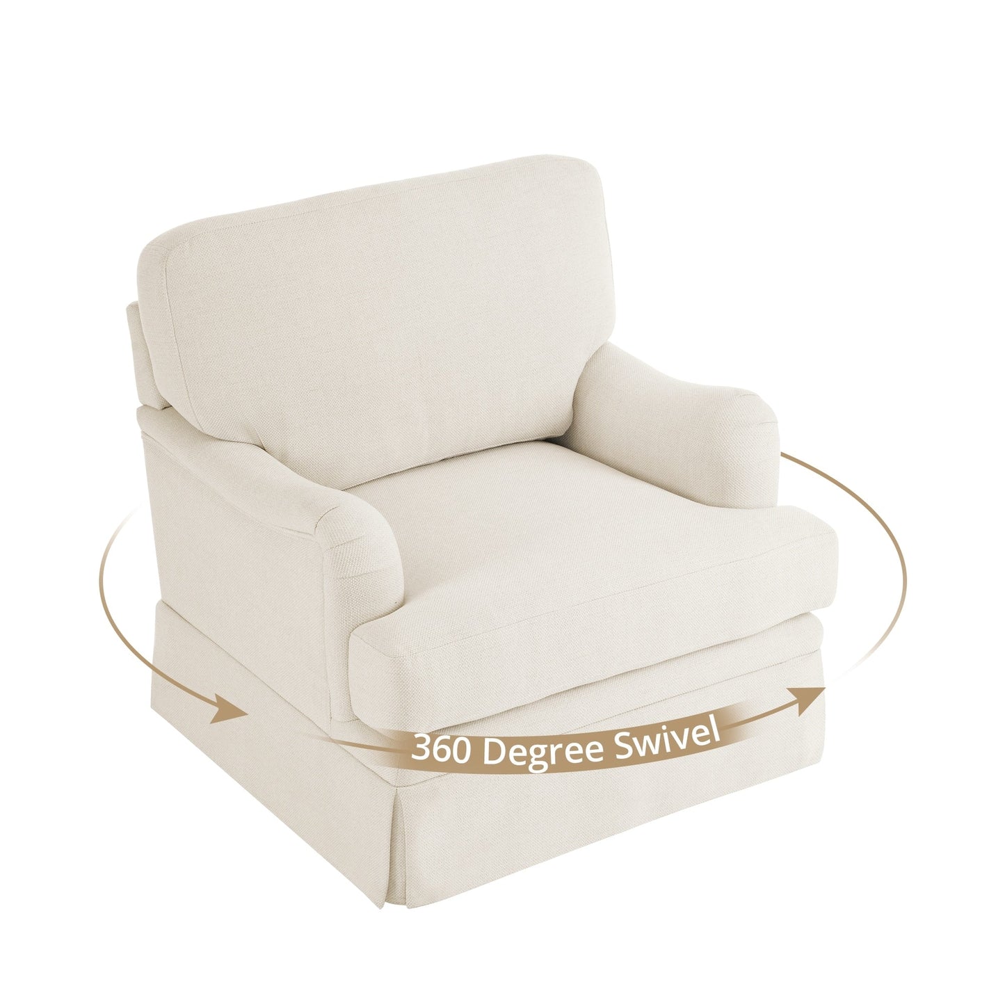Poltrona girevole in tessuto con divano singolo LUE BONA, poltrona singola per soggiorno