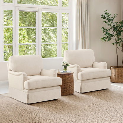 Poltrona girevole in tessuto con divano singolo LUE BONA, poltrona singola per soggiorno