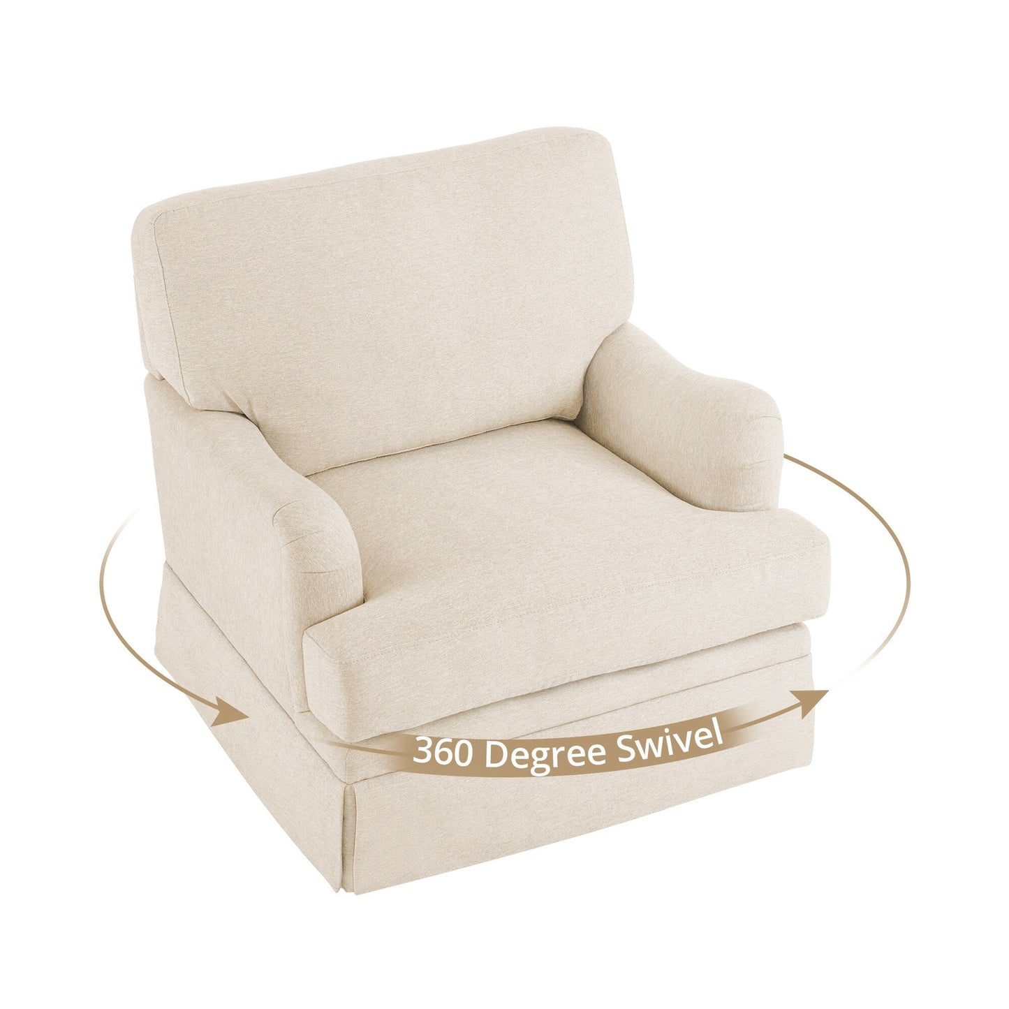 Poltrona girevole in tessuto con divano singolo LUE BONA, poltrona singola per soggiorno
