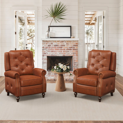 Poltrona reclinabile in pelle LUE BONA, set di 2 poltrone per soggiorno