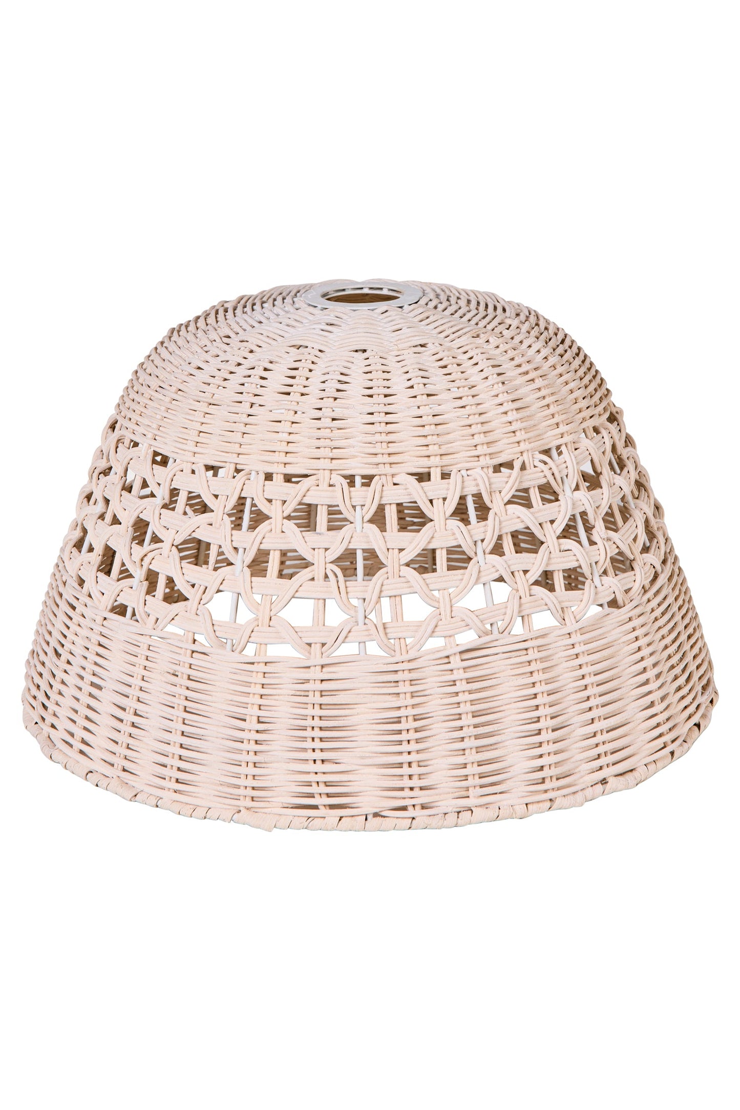 Lumiere - Lampadario Cappello In Midollino Traforato Bianco