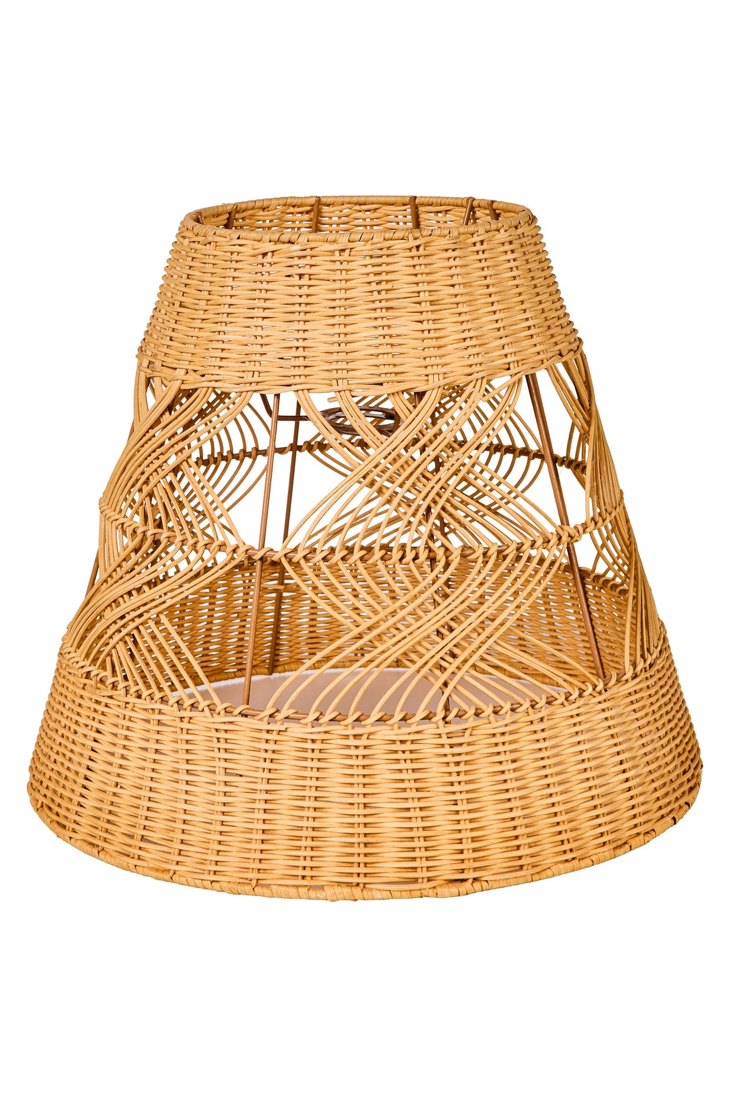 Lumiere - Cappello Lampadario Cilindro Medio Midollino Naturale